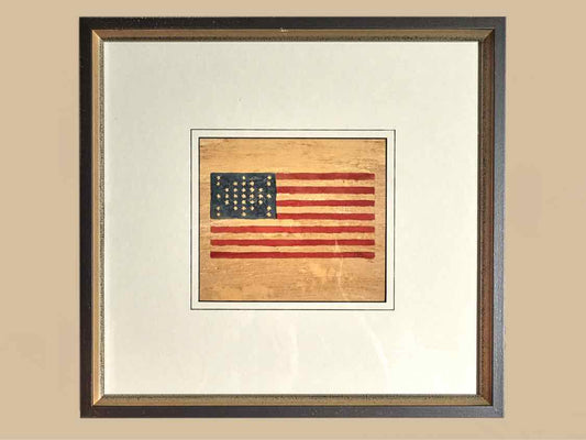 'American Flags VII' Art Print In Matt Black & Silver Accednt Frame