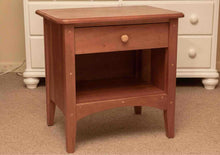 Pair Of Pompanoosuc Mills Natural Cherry 1 Drawer & Shelf  Nightstands