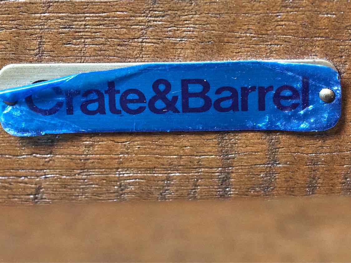 Crate & Barrel ' Dawson' Rustic Oak Queen Bed