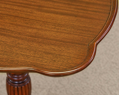 Solid Mahogany "Pie Crust" Accent Side Table