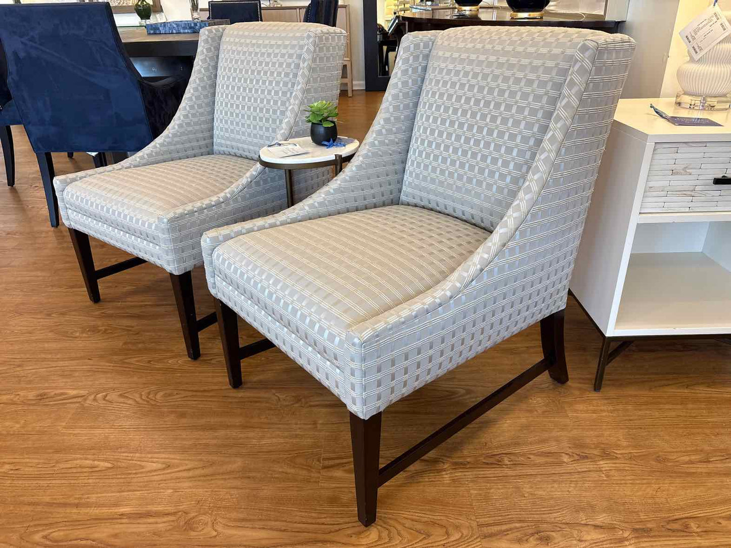 Pair of A. Rudin Slipper Chairs