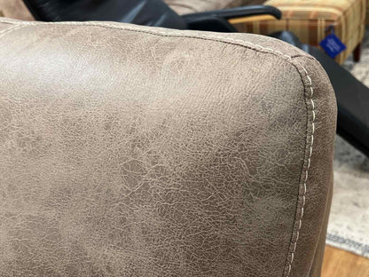 Light Brown Leather Power Reclining Sofa