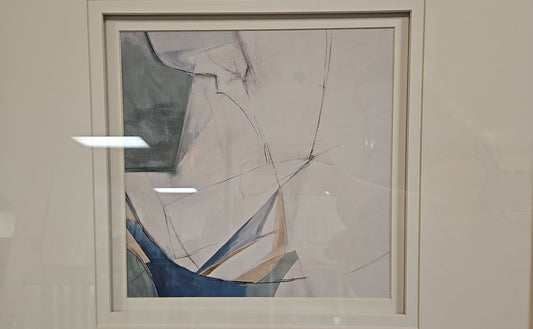 'Emerging A' Abstract in Antique Gold Frame
