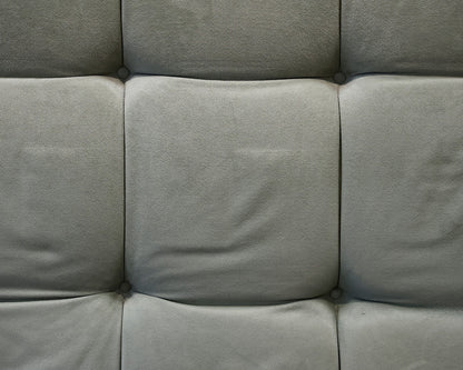 King Size Tufted Headboard in Light Sage Green Microsuede