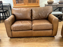 Hancock and Moore Medium Brown Leather Loveseat