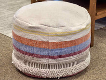 Multicolor Stripe Poof