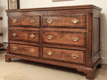 English Antique Walnut 6 Drawer Solid Brass Handles  Chest