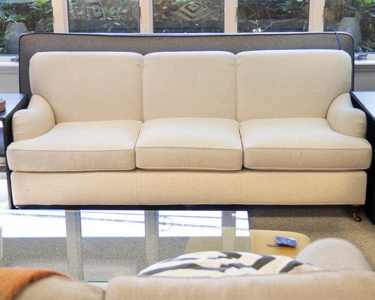 Baker Three Cushion Oatmeal Sofa
