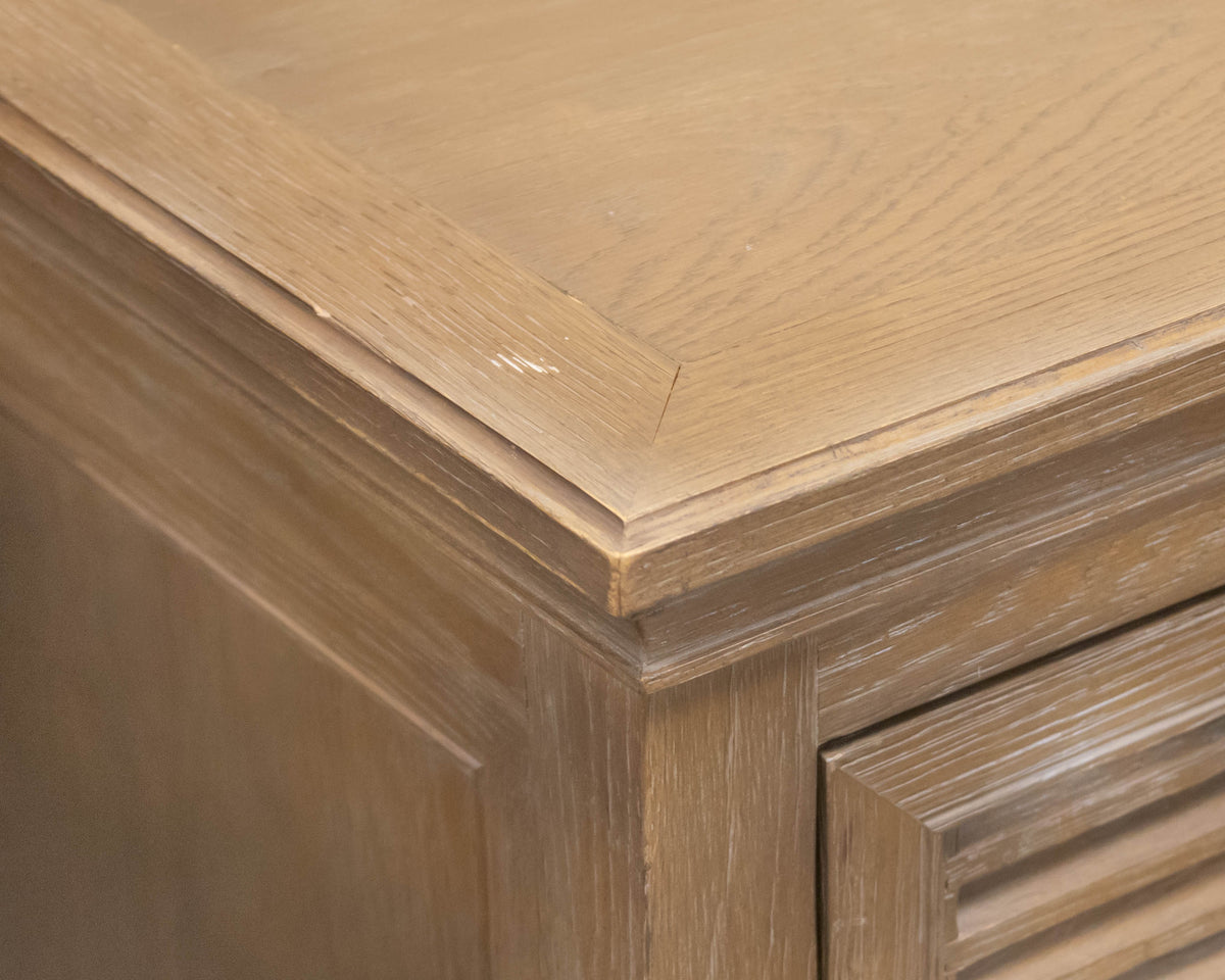 RH Shutter Collection 7-Drawer Dresser in Light Brown Drifted Oak