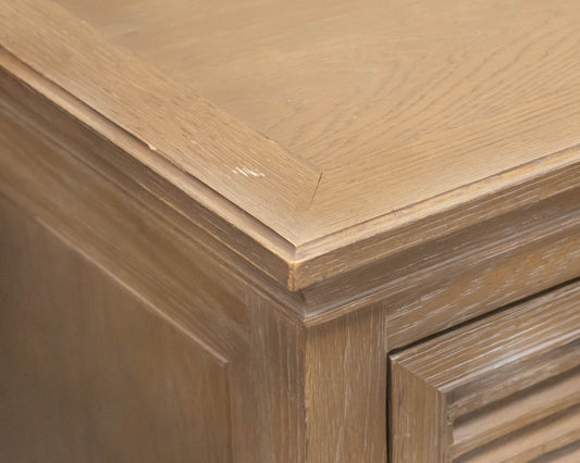 RH Shutter Collection 7-Drawer Dresser in Light Brown Drifted Oak