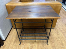 Pottery Barn Wood and Iron Side Table