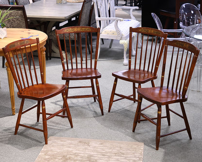 Set of 4 Hitchcock Stenciled Dining Chairs