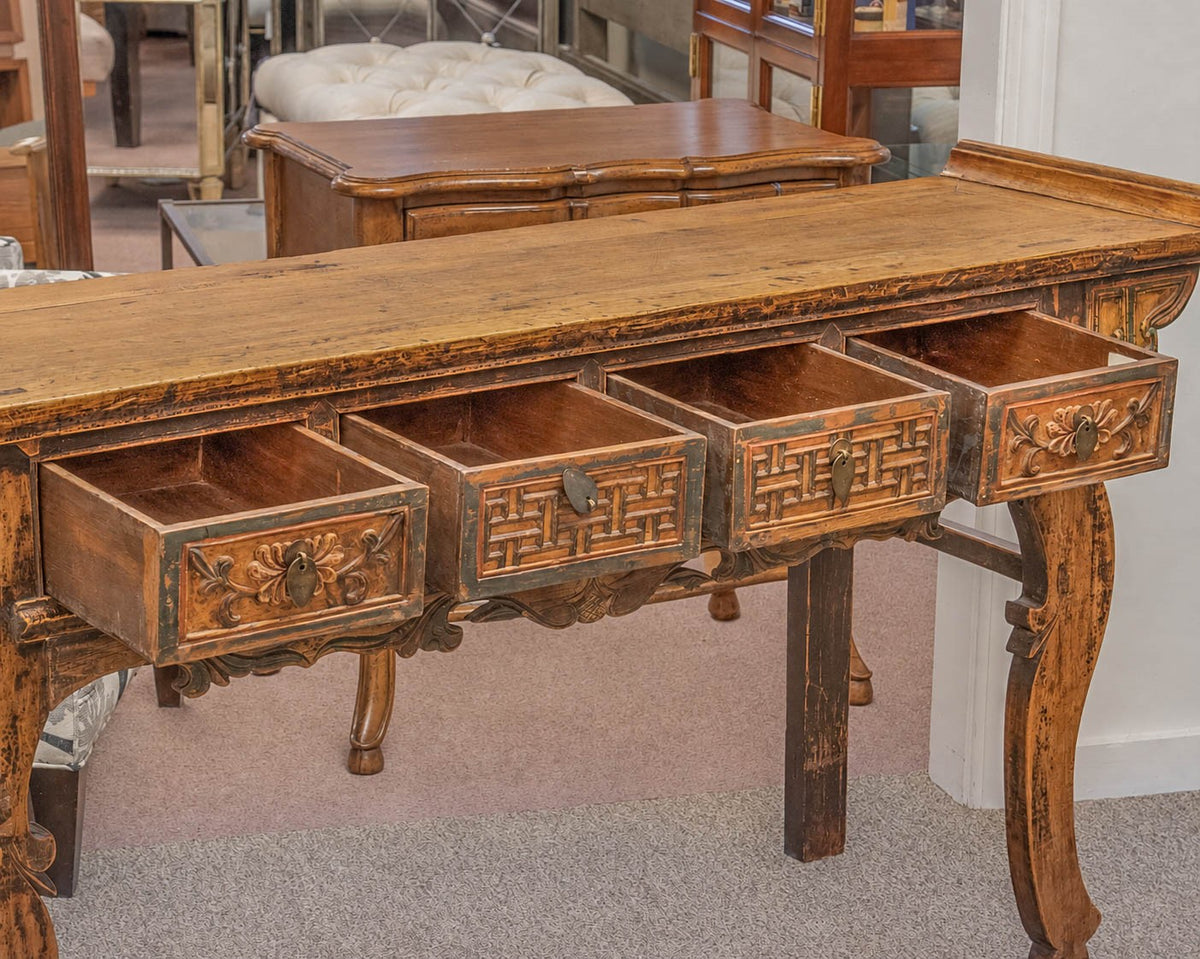 Mohr & McPherson Asian Altar Table with Four Drawers