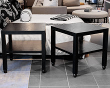 Pair of Woodbridge Furniture Dark Espresso Square Side Tables