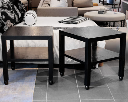 Pair of Woodbridge Furniture Dark Espresso Square Side Tables