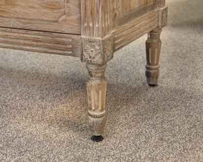 Pair of Restoration Hardware 'Louis XVI' 3 Drawer Nightstands