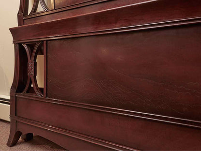 Mahogany Full Bed Includes Wooden Siderails & 3 Slats