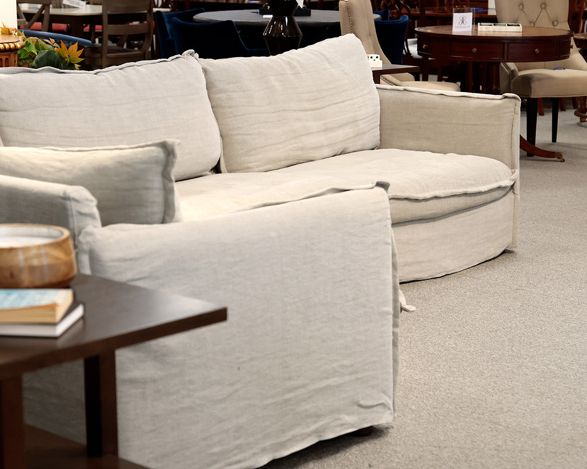 Neva L Shaped Linen Sectional