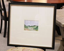 "A Glimpse Outside IV" Matted Print in Black & Gold Frame