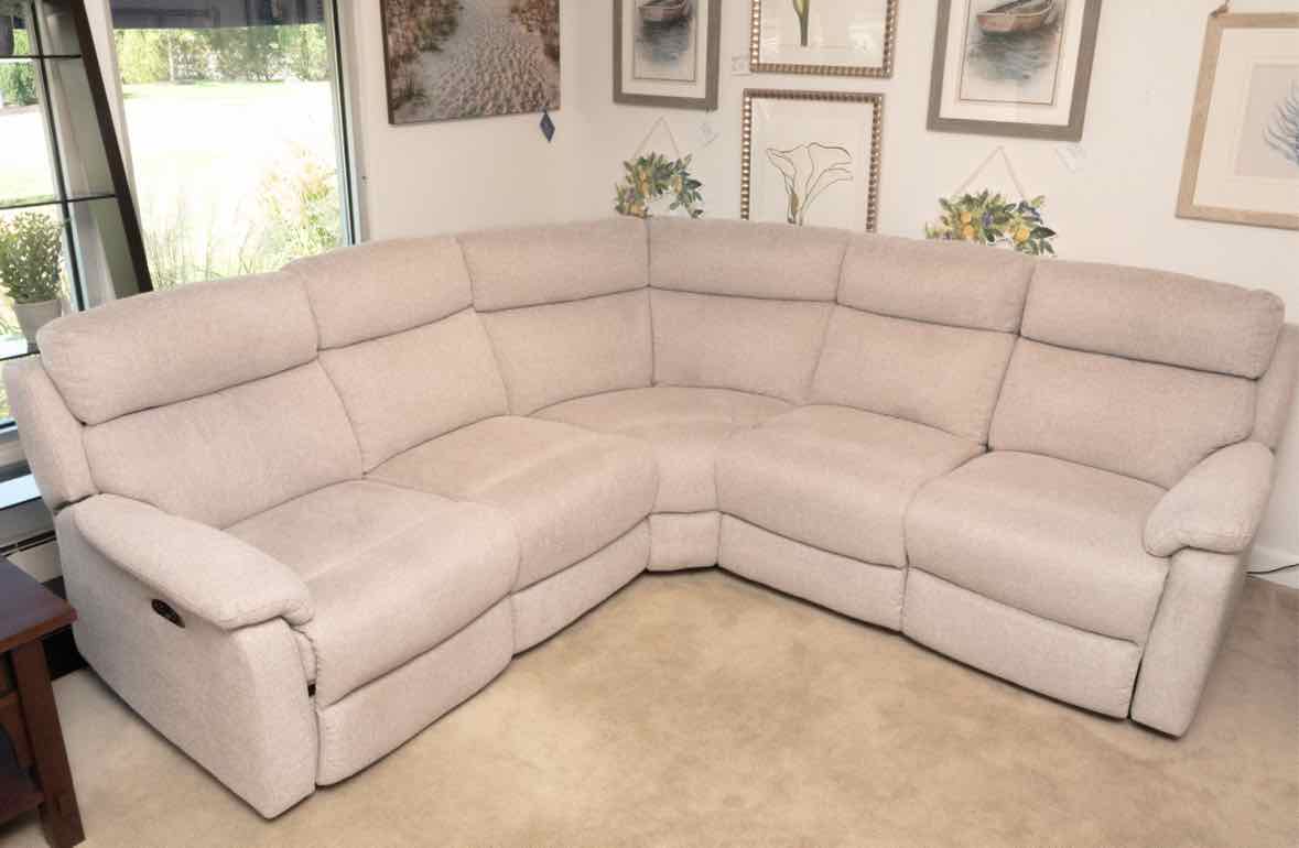 HTL  2 Power Wall Hugger Adjustable Head Rest Recliners 5 Seat Sectional