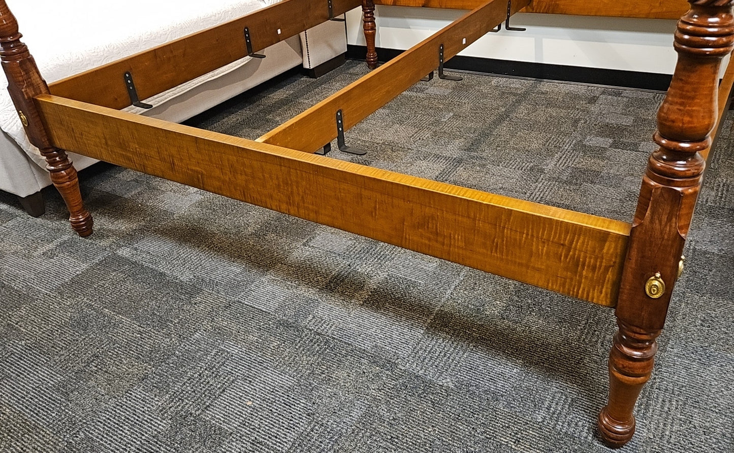 Leonard's Tiger Maple 4-Poster King Bed
