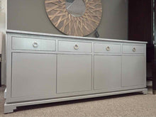 Custom Asian Style Fabric Wrapped Credenza