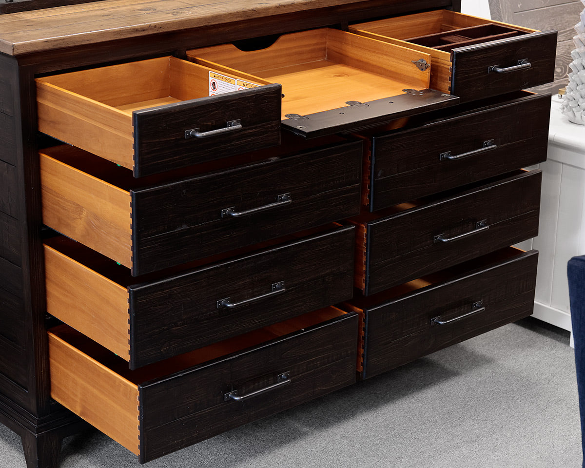 Kincaid Plank Road Westwood 9-Drawer Dresser and Mirror