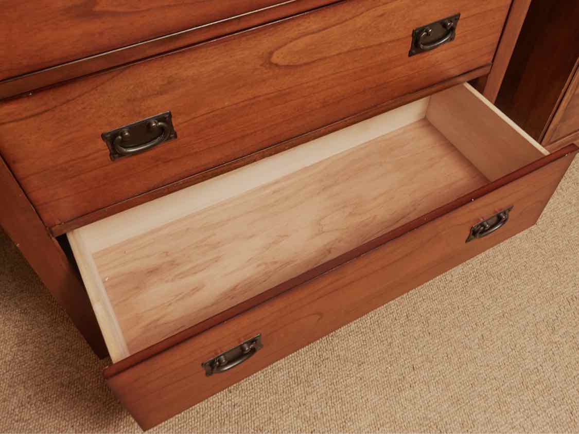 Cherry Mission Style 5 Drawer Chest