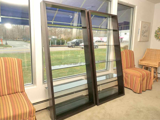 BDI 'Eileen" 5166 Espresso Finish Leaning Bookcase