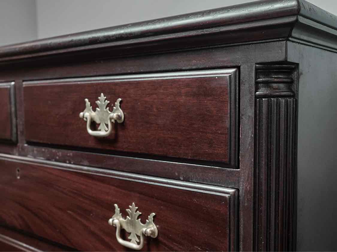 Mahogany Six Drawer Chest With Cabriole Legs