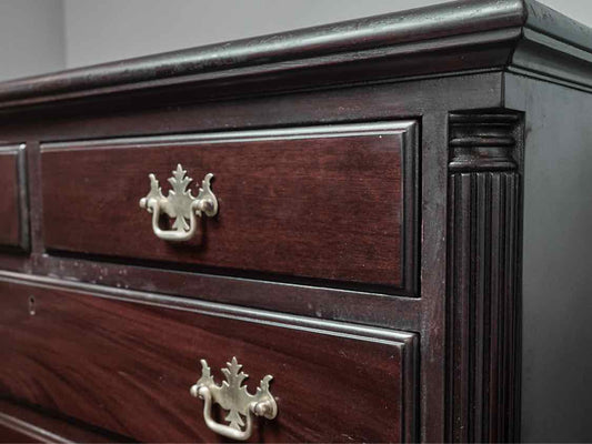Mahogany Six Drawer Chest With Cabriole Legs