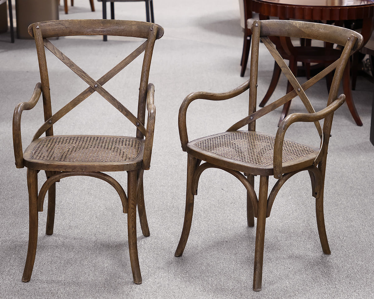 Restoration Hardware Dining Chairs Set of 2 w/ Arms