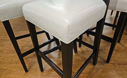 Mitchell Gold Set of 4 Leather Bar Stools