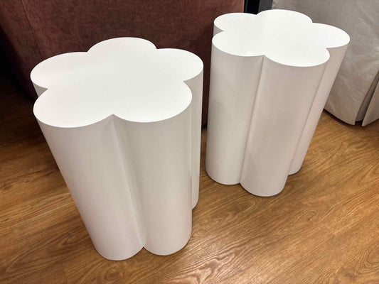 Pair of White Daisy Side Tables