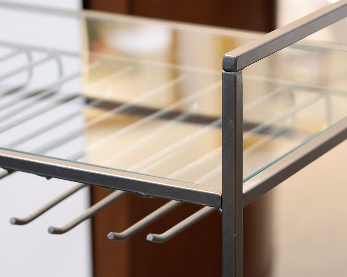 Pottery Barn Metal and Glass Wine Rack