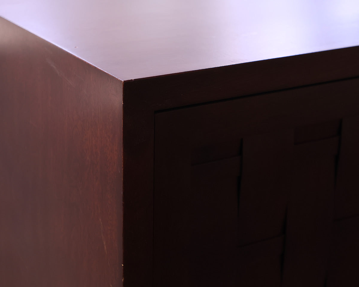 Crate & Barrel Sliding Door Sideboard / Media Cabinet in Espresso Finish
