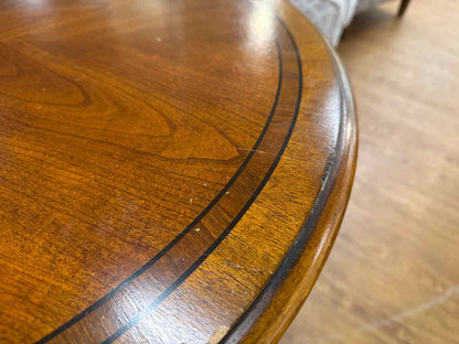 Ethan Allen Round Library Accent Table