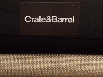 Crate & Barrel ' Barrett II' Storage Ottoman in Dove Grey Upholstery
