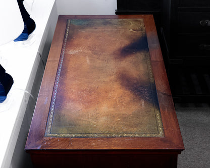 Leather Inlay Mahogany Desk