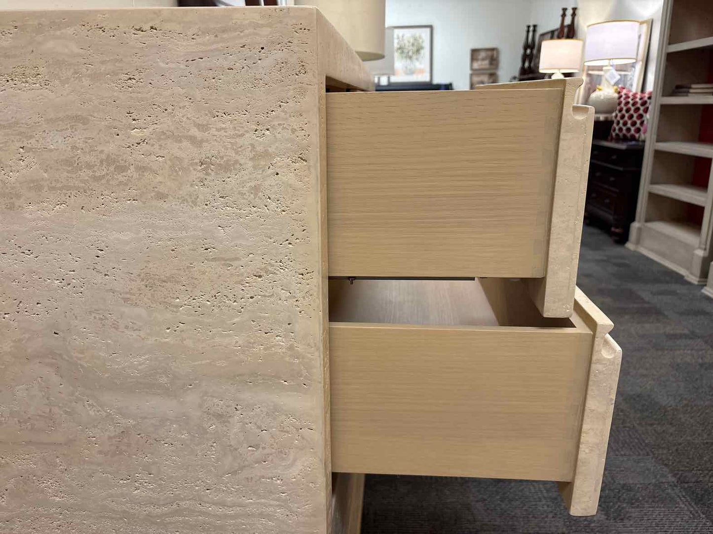 RH 'Wyeth' 5-Drawer Travertine Dresser