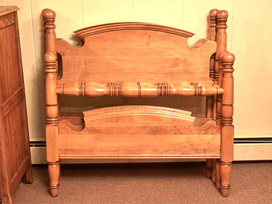Pair of Maple Twin  Cannon Ball Twin Beds