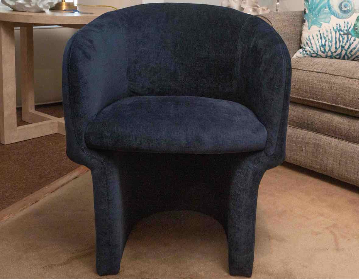 Pair of Nuevo 'Susie' Sapphire Navy Upholstered Chairs
