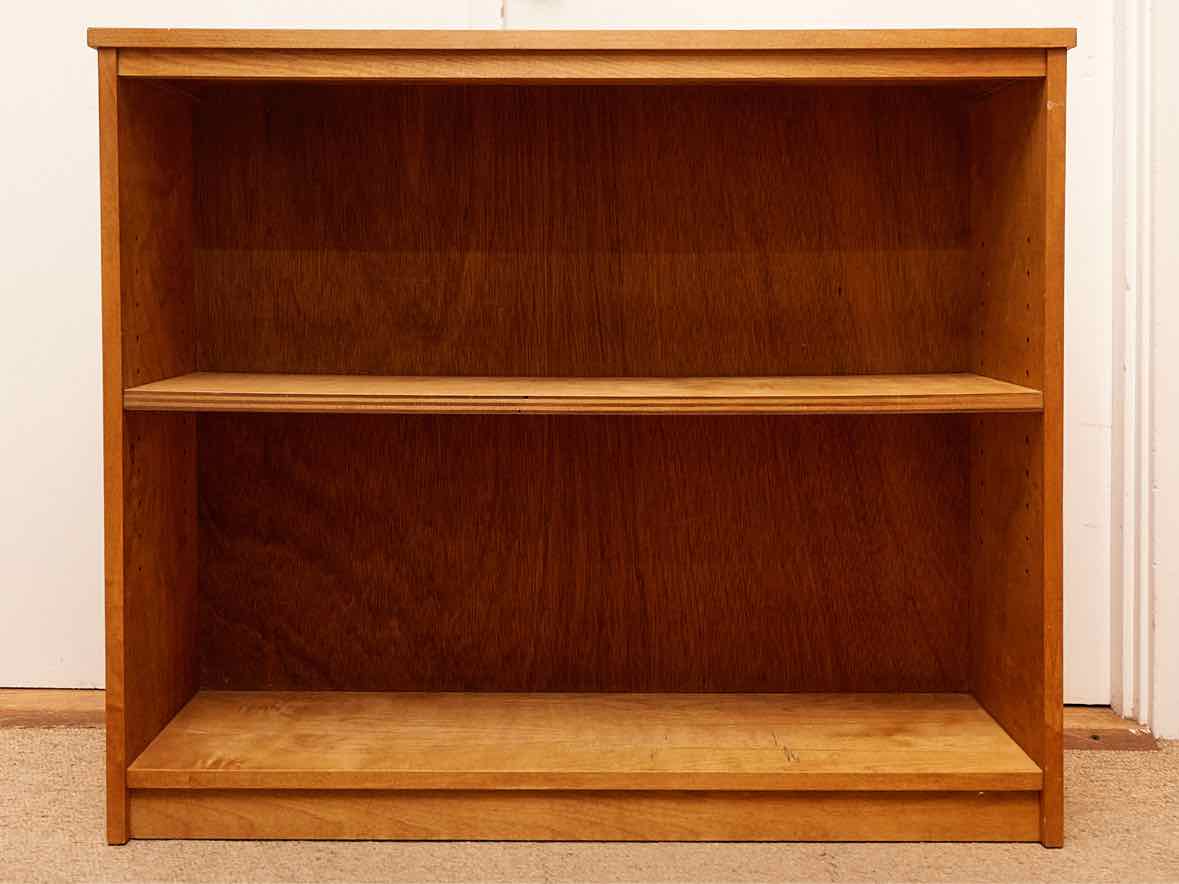 Oak Bookcase with 2 Adjustable Shelf