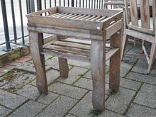 Teak Outdoor Accent Table with Tray Top