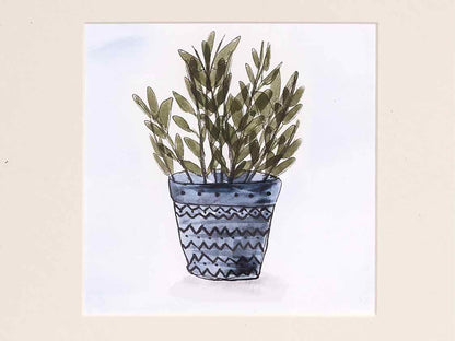 'Pot Of Herbs' Framed Print 2/2