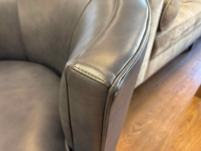 Room & Board Pair of 'Otis' Leather Swivel Chairs