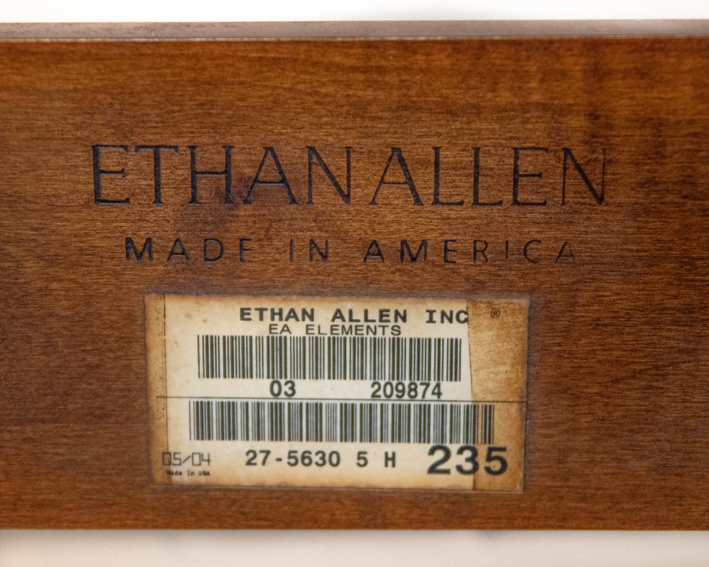 Ethan Allen Cherry  Queen Bed