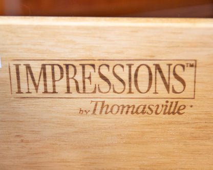 Thomasville Impressions Triple Dresser in Cherry with Wood Pulls