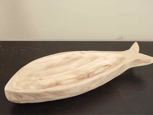 Carved Wooden Fish Platter (Small)