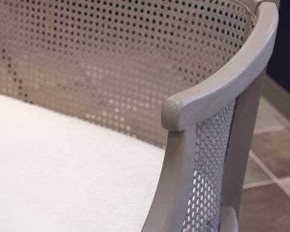 Gray Rattan Bench